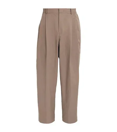 Le 17 Septembre Wide-leg Tailored Trousers In Brown