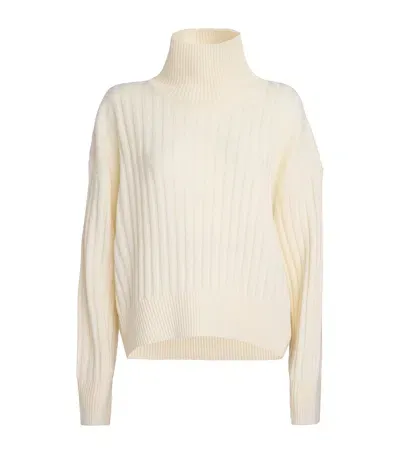 Le 17 Septembre Wool Rollneck Sweater In Ivory