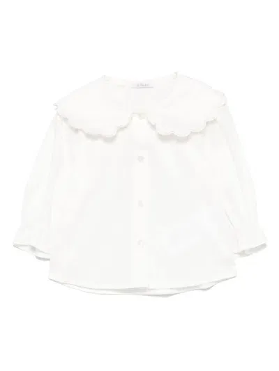 Le Bebé Enfant Babies' Scallop-collar Shirt In White