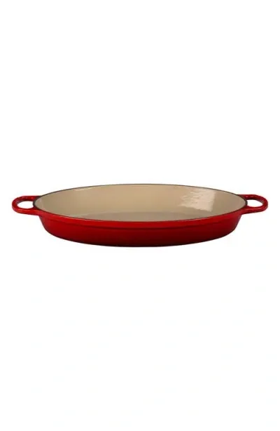 Le Creuset Signature 3 Quart Enameled Cast Iron Oval Baker In Cerise