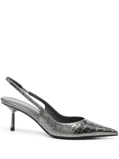 Le Silla 60mm Bella Slingback Pumps In Silver