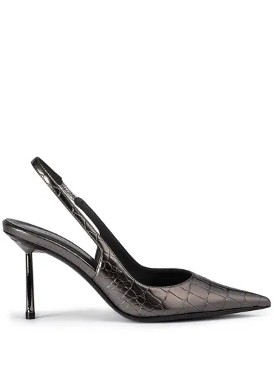 Le Silla 80mm Bella Pumps In Grey