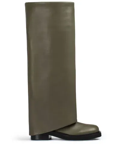 Le Silla Harley Boots In Green