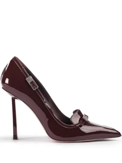 Le Silla Morgana Patent-leather Pumps In Brown