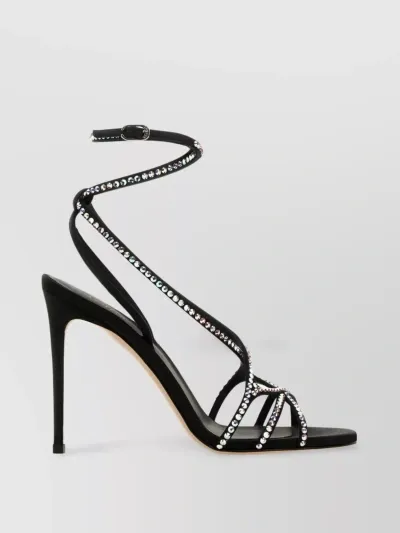 Le Silla Belen 105mm Crystal-embellished Sandals In Schwarz