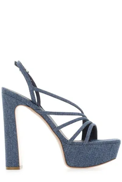 Le Silla Scarlet Platform Sandals In Blue