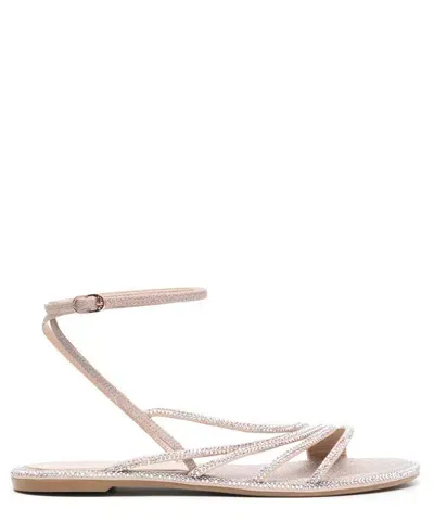 Le Silla Scarlet Crystal-embellished Sandals In Neutrals