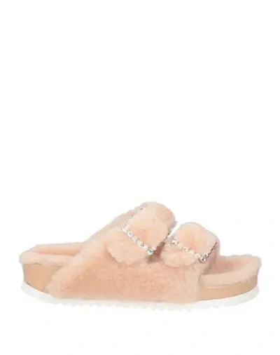 Le Silla Rita Buckle-embellished Slipper In Pink