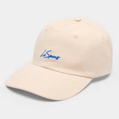 Le Specs Baseball Cap In Cream / Blue Logo