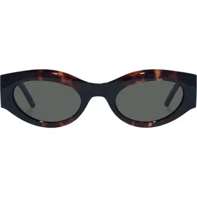 Le Specs Body Bumpin' Ii 50mm Oval Sunglasses In Brown