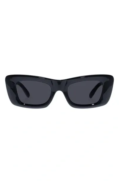 Le Specs Dopamine 50mm Rectangular Sunglasses In Black