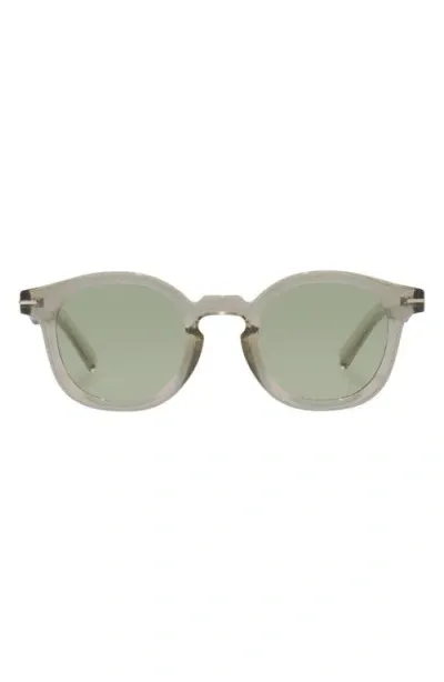 Le Specs Hoodwinked 48mm Round Sunglasses In Green