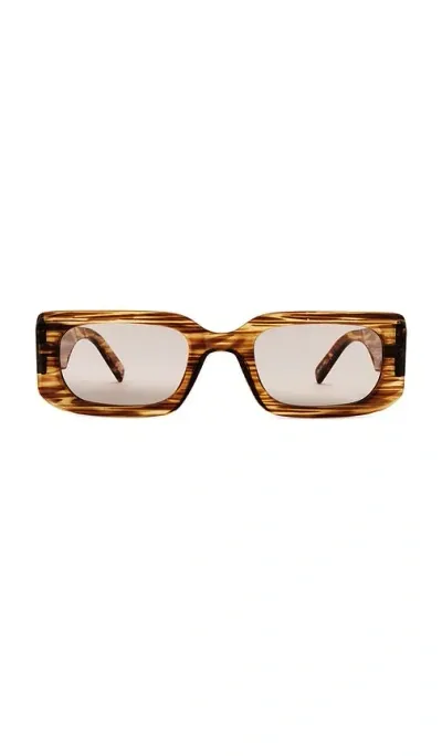 Le Specs Rippled Rebel Sunglasses In Woodstripe