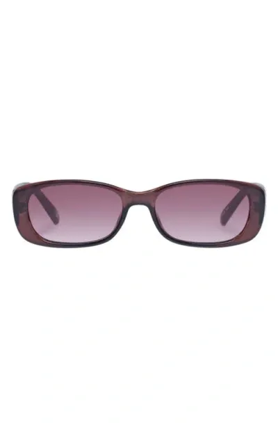 Le Specs Unreal 52mm Rectangular Sunglasses In Chocolate