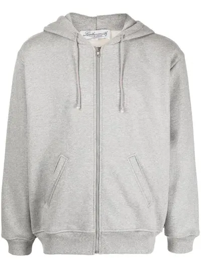 Leathersmith Of London Drawstring-hooded Bomber Jacket In Grey