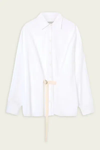 Lee Mathews Tate Wrap Shirt In White