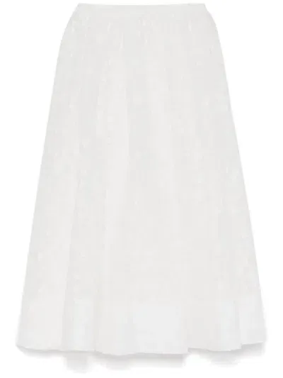 Lee Mathews Toulouse Skirt In White