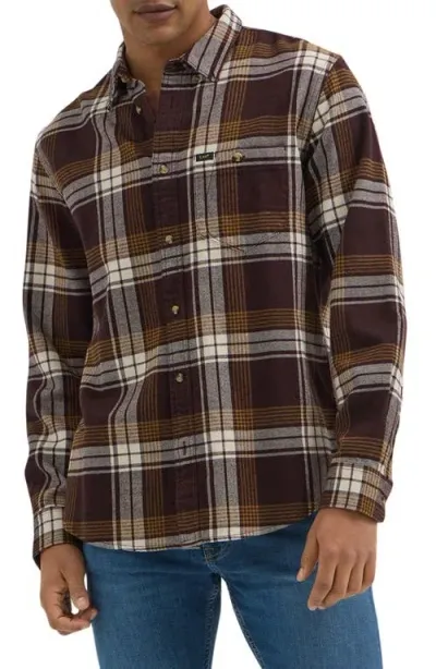 Lee Riveted Relaxed Fit Plaid Flannel Button-down Shirt In Beet