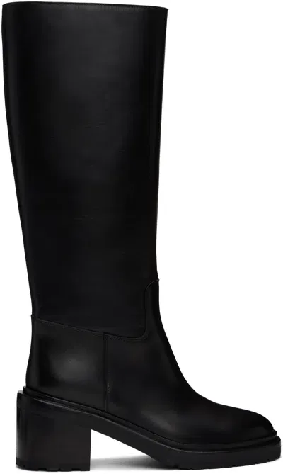 Legres Riding 50 Leather Knee-high Boots In Black