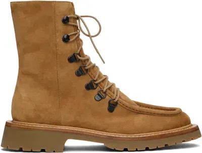 Legres Tan College Boots In 4 Hazelnut