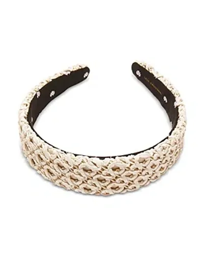 Lele Sadoughi Bessette Raffia Headband In Ivory 100