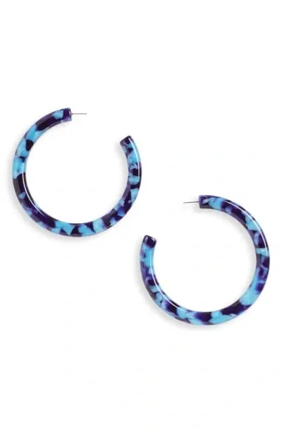 Lele Sadoughi Broadway Hoop Earrings In Electric Blue