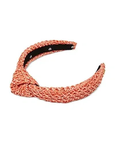 Lele Sadoughi Girls' Raffia Knotted Headband - Little Kid, Big Kid In Apricot