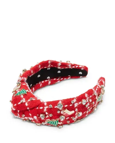 Lele Sadoughi Holly Red Stocking Knotted Headband