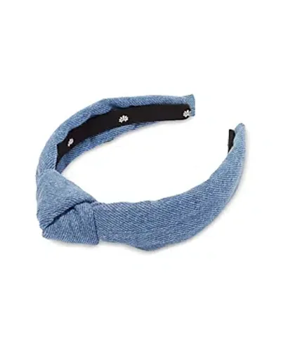 Lele Sadoughi Kids' Denim Knotted Headband