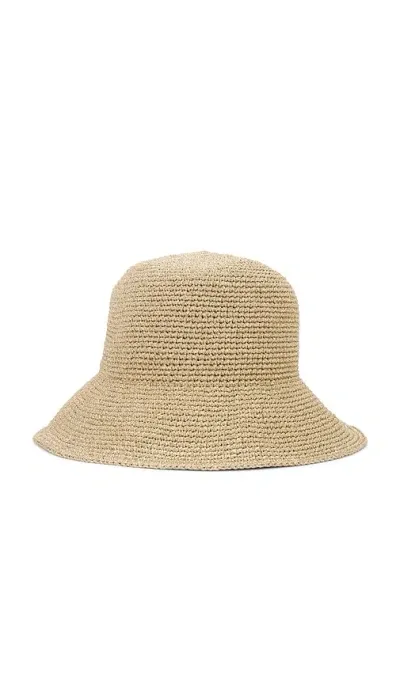 Lele Sadoughi Metallic Yarn Crochet Bucket Hat In 金色