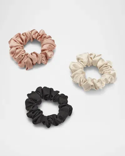 Lelet Ny Gia Multicolor Silk Scrunchie, Set Of 2 In Blush Neutral Combo