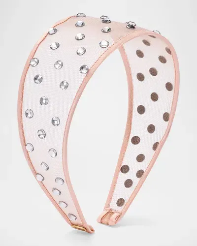 Lelet Ny Giselle Sheer Embellished Headband In Blush