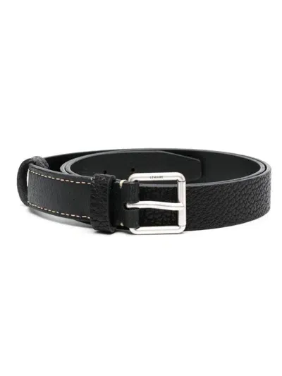 Lemaire Ardillon-buckle Leather Belt In Black