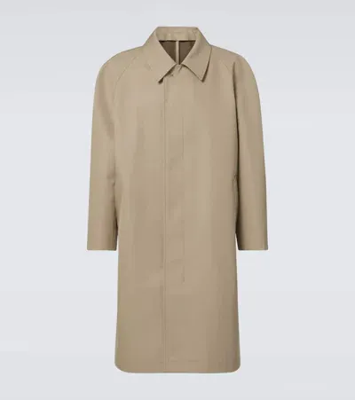 Lemaire Car Wool-blend Coat In Beige