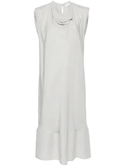 Lemaire Cowl-neck Sleeveless Midi Dress In Grau