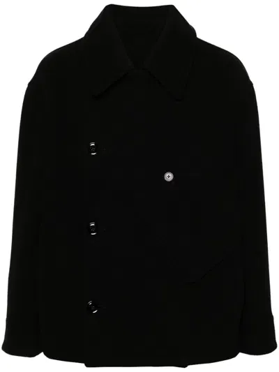 Lemaire Dispatch Peacoat In Black