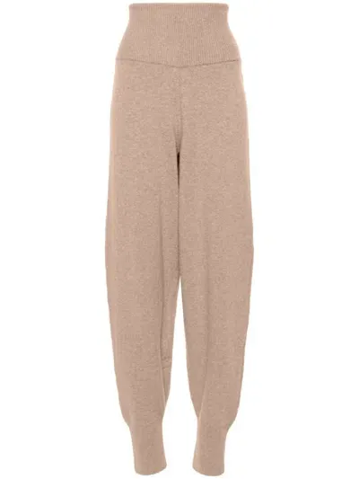 Lemaire Knitted Track Pants In Neutrals