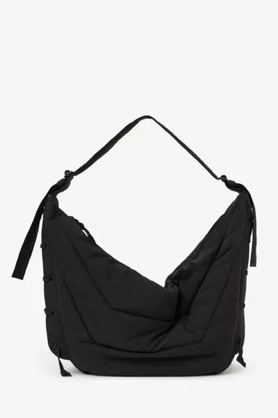 Lemaire Large Soft Game Bag In Black