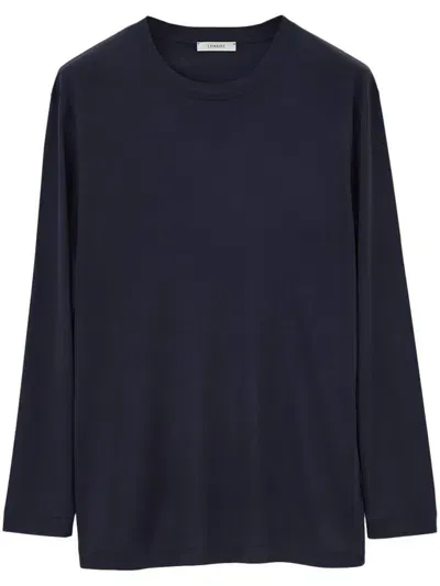 Lemaire Long Sleeve T-shirt Clothing In Dark Blue