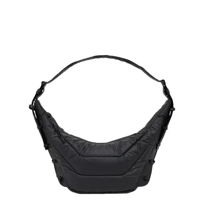 Lemaire Medium Soft Game Crossbody Bag In Bk983 Ash Black