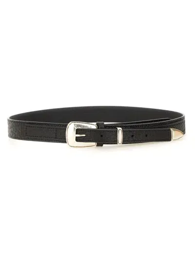 Lemaire Minimal Western Belt In Black