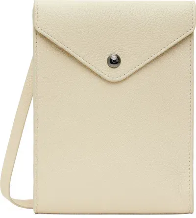 Lemaire Off-white Enveloppe Strap Pouch In Neutral