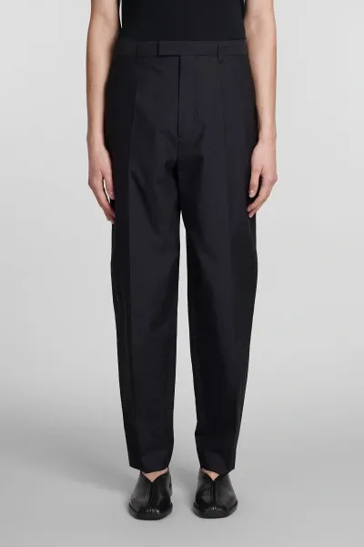 Lemaire Pants In Black Cotton