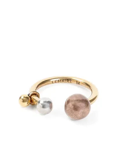 Lemaire Rattle Open-cuff Ring In Gold