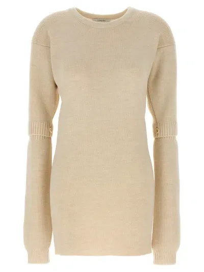 Lemaire Removable Sleeve Knit Dress Dresses In White