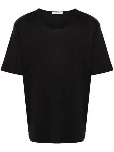 Lemaire Rib U Neck T-shirt Clothing In Blue