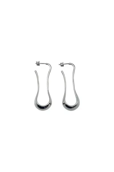 Lemaire Silver Short Drop Earrings Accessories