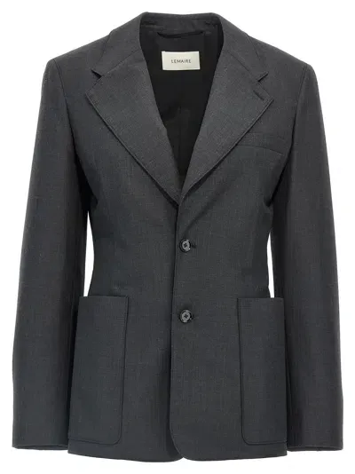 Lemaire Single Breasted Blazer In Black