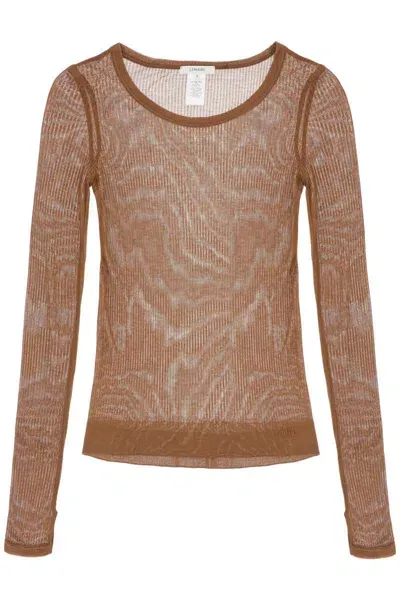 Lemaire Seamless Long-sleeved Top In Brown