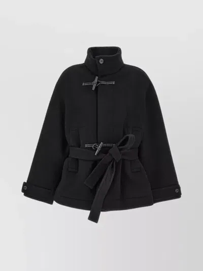 Lemaire Short Bathrobe Duffle Coats, Trench Coats Black